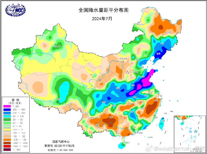 最新雨量分布图揭示全国降雨状况概况